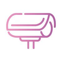 surveillance Line Gradient Icon White Background vector