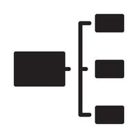hierarchy Glyph Icon White Background vector