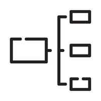 hierarchy Line Icon White Background vector