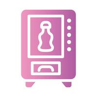 vending machine Flat Gradient Icon White Background vector