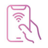 smarthome Line Gradient Icon White Background vector