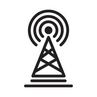 signal tower Glyph Icon White Background vector