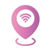 location Flat Gradient Icon White Background vector