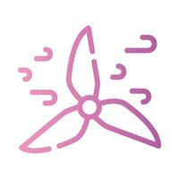 wind turbine Line Gradient Icon White Background vector