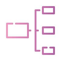 hierarchy Line Gradient Icon White Background vector