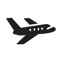 aeroplane Glyph Icon White Background vector