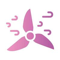 wind turbine Flat Gradient Icon White Background vector