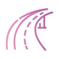road Line Gradient Icon White Background vector