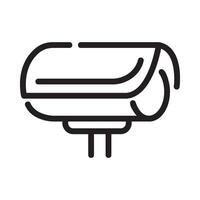 surveillance Line Icon White Background vector