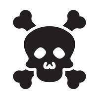 dangerous Glyph Icon White Background vector