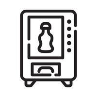 vending machine Line Icon White Background vector