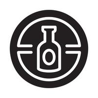 no alcohol Glyph Icon White Background vector
