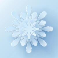 Christmas paper cut 3d snowflake with shadow in the background. Winter design elements for presentation, banner, cover, web, flyer, card, sale, poster, slide and social media. vector