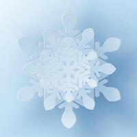 paper cut 3d white christmas snowflake with shadow in the background. Winter design elements for presentation, banner, cover, web, flyer, card, sale, poster, slide and social media. vector