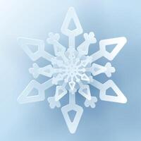 White christmas paper cut 3d snowflake with shadow in the background. Winter design elements for presentation, banner, cover, web, flyer, card, sale, poster, slide and social media. vector