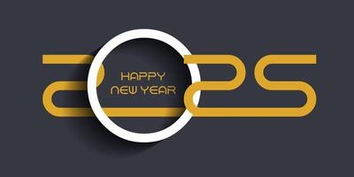 Modern text design for Happy New Year banner vector