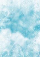 Hand painted Christmas background with fir tree branches and snow vector