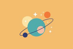 Geometric Galaxy - Abstract Minimalist Space Art vector