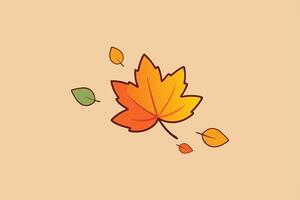 Autumn Leaves Cascade - Vibrant Fall Composition vector