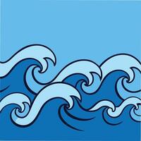 Abstract Waves Forming a Calming Ocean Pattern vector