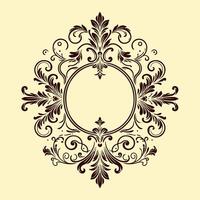 Elegant Frame Line Art invitation Pattern Minimalist Silhouette Design vector
