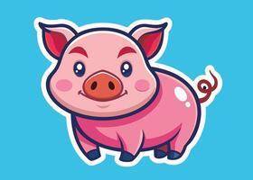 Friendly Pig Embracing a Fun Adventure vector