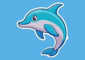 Dolphin Expressing Joy Through Movement vector