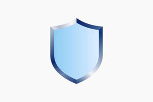 metallic shiny shield template design vector