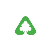 green tree triangle simple geometric symbol vector