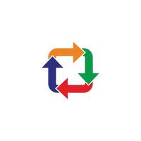 squares rotate colorful arrows symbol vector
