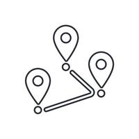 itinerary icon. .Editable stroke.linear style sign for use web design,logo.Symbol illustration. vector
