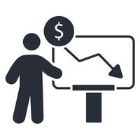 deficit icon. .Editable stroke.linear style sign for use web design,logo.Symbol illustration. vector