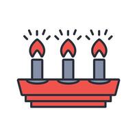candles icon. .Editable stroke.linear style sign for use web design,logo.Symbol illustration. vector
