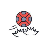 football icon. .Editable stroke.linear style sign for use web design,logo.Symbol illustration. vector