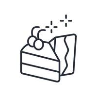 dessert icon. .Editable stroke.linear style sign for use web design,logo.Symbol illustration. vector