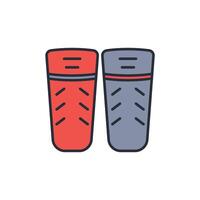 Shin guard icon. .Editable stroke.linear style sign for use web design,logo.Symbol illustration. vector