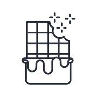 Chocolate icon. .Editable stroke.linear style sign for use web design,logo.Symbol illustration. vector
