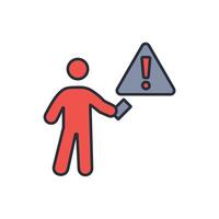 referee icon. .Editable stroke.linear style sign for use web design,logo.Symbol illustration. vector