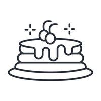 Pancake icon. .Editable stroke.linear style sign for use web design,logo.Symbol illustration. vector