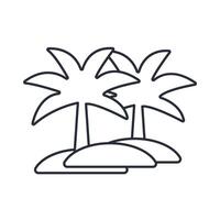 palm tree icon. .Editable stroke.linear style sign for use web design,logo.Symbol illustration. vector