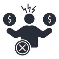no money icon. .Editable stroke.linear style sign for use web design,logo.Symbol illustration. vector