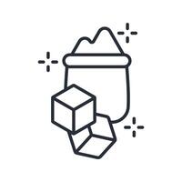 sugar icon. .Editable stroke.linear style sign for use web design,logo.Symbol illustration. vector