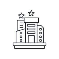 Hotel icon. .Editable stroke.linear style sign for use web design,logo.Symbol illustration. vector