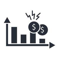 recession icon. .Editable stroke.linear style sign for use web design,logo.Symbol illustration. vector