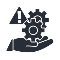risk management icon. .Editable stroke.linear style sign for use web design,logo.Symbol illustration. vector