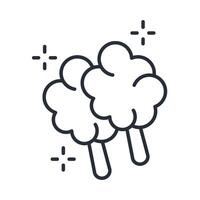 cotton candy icon. .Editable stroke.linear style sign for use web design,logo.Symbol illustration. vector