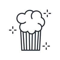Pop corn icon. .Editable stroke.linear style sign for use web design,logo.Symbol illustration. vector