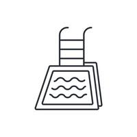 Swimming pool icon. .Editable stroke.linear style sign for use web design,logo.Symbol illustration. vector