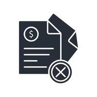unpaid bill icon. .Editable stroke.linear style sign for use web design,logo.Symbol illustration. vector