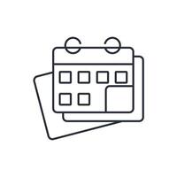 Calendar icon. .Editable stroke.linear style sign for use web design,logo.Symbol illustration. vector